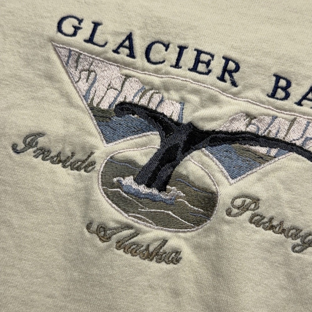 Vintage Camp David Alaska Mock Neck Shirt Embroidered Glacier Bay Mens XL Nature - Picture 8 of 12